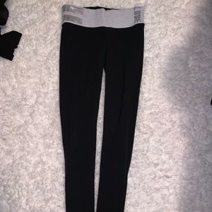 Pink full length leggings - XS